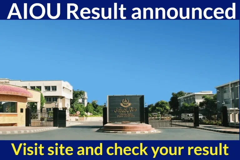 AIOU BS result Autumn 2024